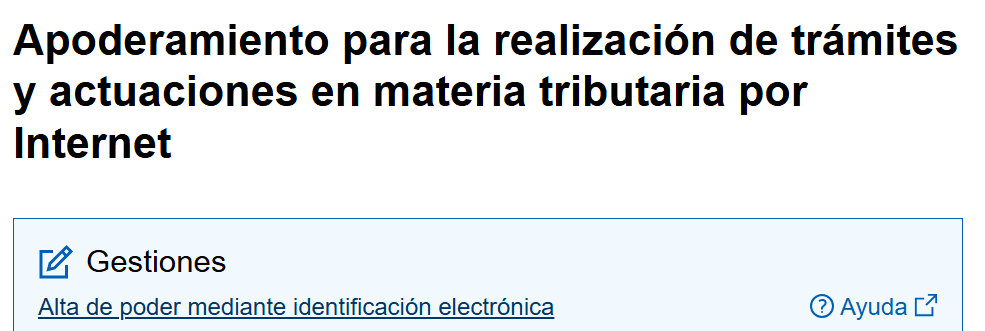 Paso 1 del apoderamiento en la AEAT